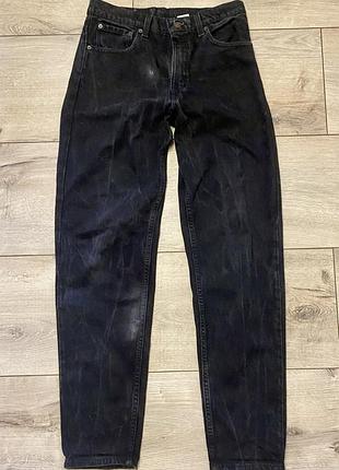 Мужские винтажные джинсы levi's 550 made in usa (w33 l34) черные (маломерят)
