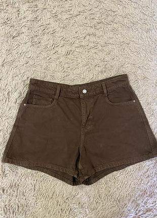 Джинсові шорти zara коричневі, розмір m