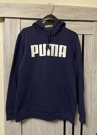 Худі puma, темно- синє, на флісі розмір m