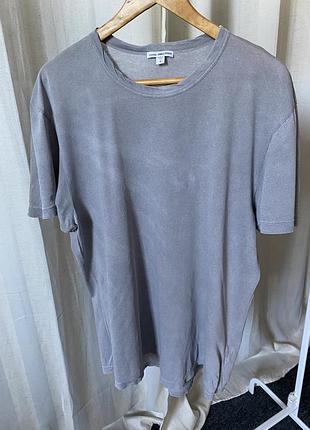 Качественная легкая футболка с выстиранным эффектом faded washes james perse 100% cotton made in Ausa премиум бренд