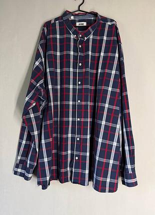 Мужская хлопковая рубашка в клетку jacamo, размер 5xl