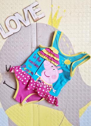 Слитный купальник tu pappa pig девочка 9-12 м купальный костюм для плавания купания
