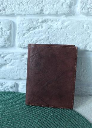 Мужской кошелек real leather. натуральная кожа.