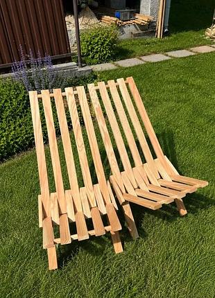 Кресло шезлонг из массива дуба