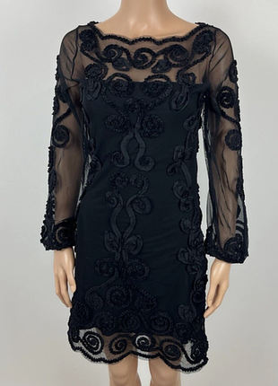 Елегантна чорна сукня phase eight з об'ємним мереживом