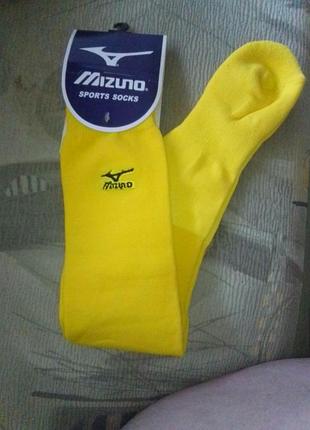 Футбольные гетры мужские mizuno 95627 (хлопок, pl, р-р 40-45, желтый)