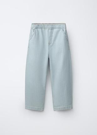 Широкі жакардові джинси, брюки ballon fit zara, нова колекція, на 152 см