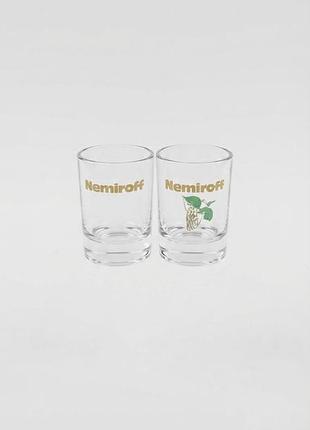 Набор стопок рюмок nemiroff 2 шт 🥃 брендовые стеклянные рюмки для крепких напитков