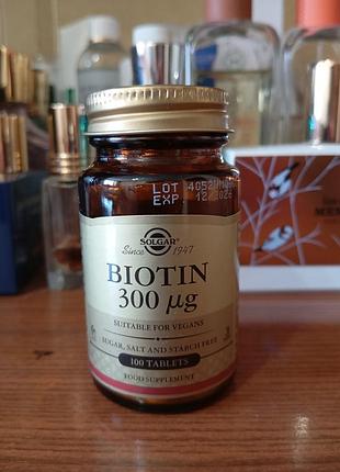 Solgar (солгар) biotin (биотин) 300 мкг таблетки No100