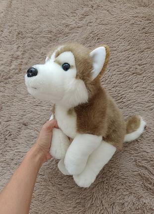 Мягкая игрушка винтажная собака хаски keel toys