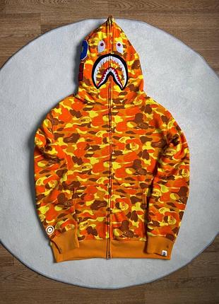 Зіп худі bape camo з капюшоном