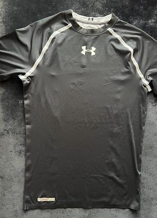 Чоловіча компресійна футболка under armour heatgear, розмір l/g/g, чорна