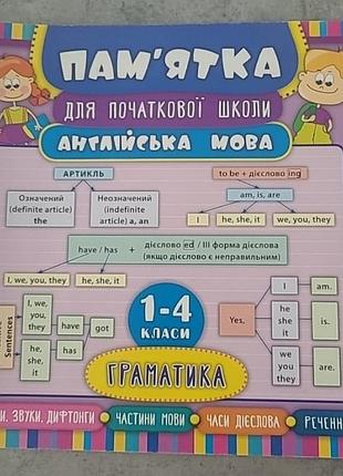 Учебники памятка английского языка грамматика 1-4 класса