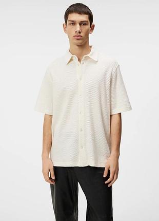 Фірмова сорочка з коротким рукавом шведка j. lindeberg torpa airy structure shirt