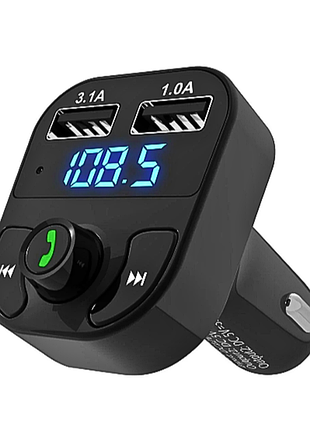 Фм модулятор fm трансмиттер car x8 с bluetooth mp3 x8, автомобильный адаптер прикуривателя модулятор