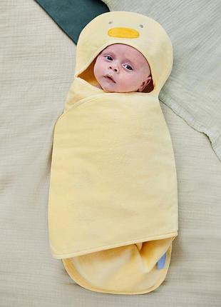 Брендовое полотенце с капюшоном для купания младенцев от 0 до 3м jojo maman bebe