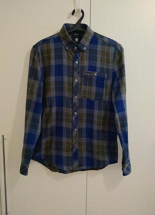 Рубашка g-star raw фланель в клетку levis barbour the north face timberland
