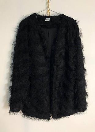 Шубка кардиган без застежки женский черный vero moda