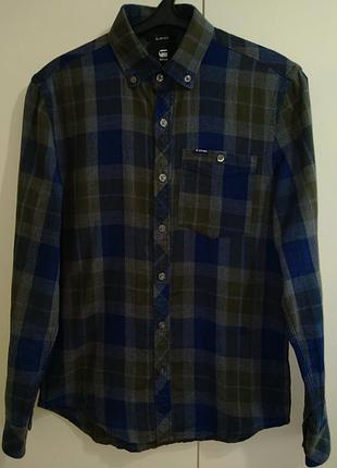 Рубашка g-star raw фланель в клетку levis barbour the north face uniqlo