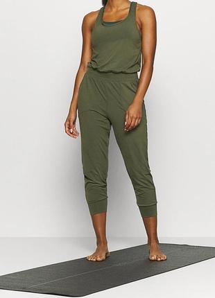 Оригинальный комбинезон nike yoga dri-fit размер l (оливковый / хаки)