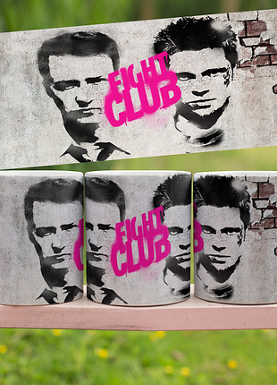 Керамічна чашка кухоль з принтом fight club | бійцівський клуб 330мл (08)
