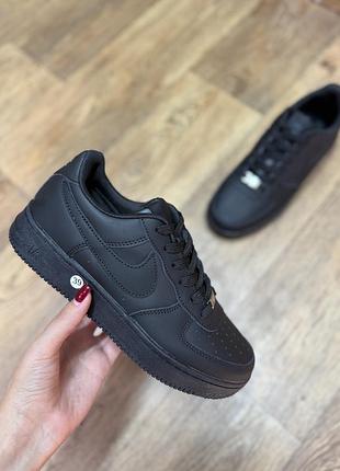 Жіночі кросівки (підліткові) nike air force чорні