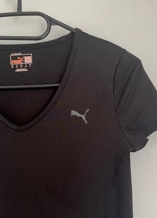 Футболка від puma  жіноча чорна класична спорт фітнес зал
