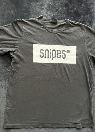 Чоловіча чорна футболка snipes з логотипом (розмір l) оригінал
