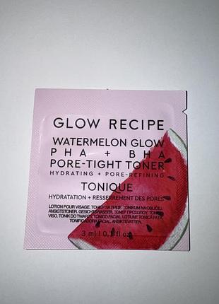 Зволожуючий тонік для звуження пор glow recipe watermelon