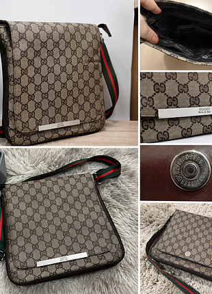 Название: сумка через плечо в стиле gucci gg canvas, отличное состояние