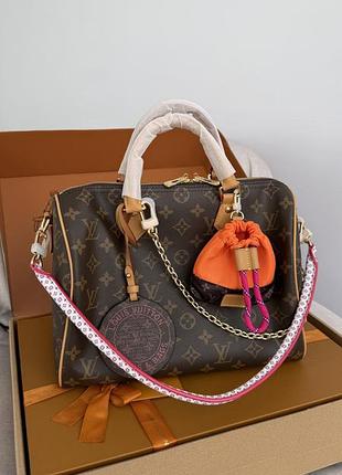Шкіряна сумка speedy 30 soft boho в канві l
