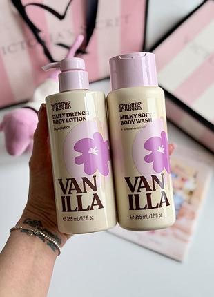 Гель для душу та лосьйон для тіла vanilla victoria’s secret