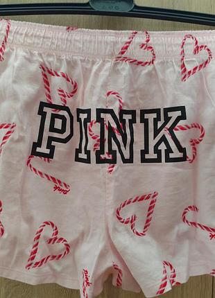 Піжамні шорти pink victoria's secret candy cane 🍭