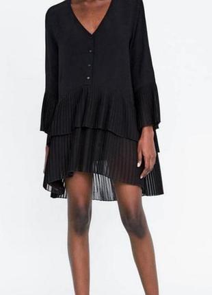 Черное платье-туника zara