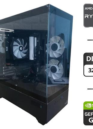 Игровой пк aerocool p500d digi argb tower / amd ryzen 5 3600 (6 (12) ядер по 3.6 - 4.2 ghz) / 32 gb ddr4 / 250 gb ssd m.2 + 1000