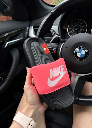Тапки шльопанці nike black peanch