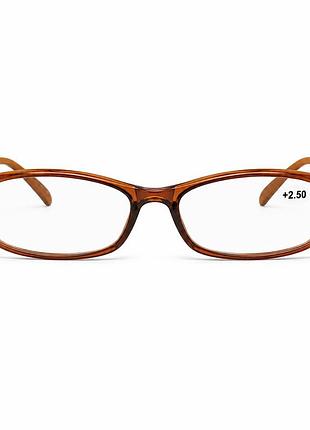 Очки коричневые пластик +2,50