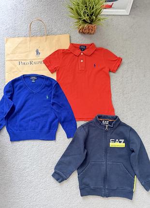 Комплект на хлопчика 4 роки ( светр худі поло) polo ralph lauren оригінал