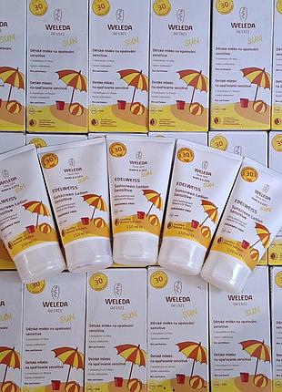 Сонцезахисне молочко weleda едельвейс для чутливої шкіри spf 30 150 мл