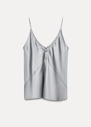Сатиновый топ zara,p. m