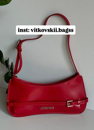 Сумочка le bisou ceinture leather shoulder bag in red❤️