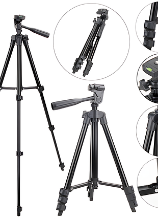 Портативный штатив tripod 3120 pro для телефона и фотоаппарата: регулируемая высота 0,35–1,02 м, надежная опора для съемки и стабильных кадров