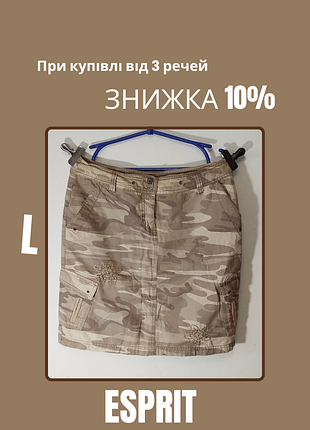 Юбка с принтом милитари esprit размер l