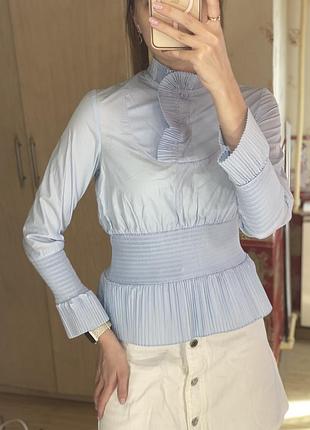 Блакитна жіноча сорочка h&m