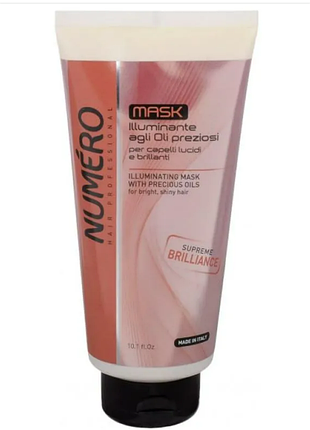Маска для придания волосам блеска с ценными маслами brelil numero 300 ml  source: https://vicshop.com.ua/kosmetika-dlya-volos/maski/8011935071777.html