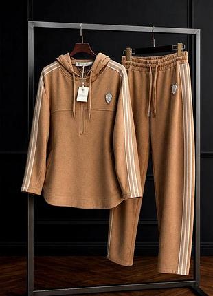 Костюм спортивний повсякденний коричневий brunello cucinelli 100% cashmere