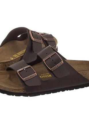 Шкіряні шльопанці  ортопедичні birkenstock arizona leather оригінал
