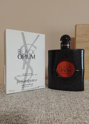 Парфуми жіночі black opium yves saint laurent 90 мл ів сен лоран блек опіум тестер демонстраційний парфюм женский ив сен лорен блек опиум  tester