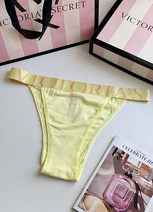 Бавовняні трусики бразиліани з завищеною талією victoria’s secret