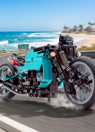 Конструктор мотоцикл харлей 33,6см 431 деталей technic harley-davidson